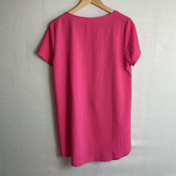 Shein Asymmetrical Matching Set Tunic and Shorts Pink Large - Picture 3 of 13